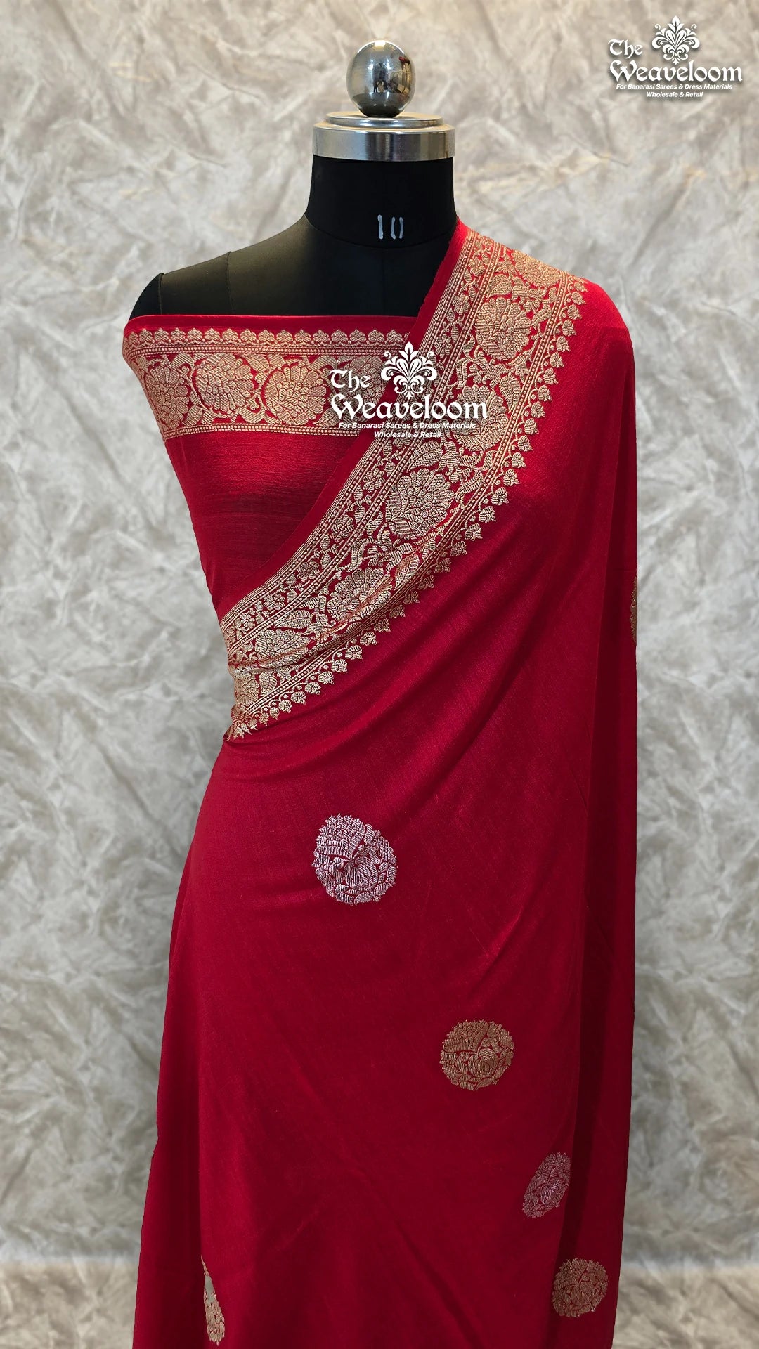 Red Pure Munga Silk Kadwa Handloom Banarasi Saree with Sona Rupa Motif – The Weaveloom