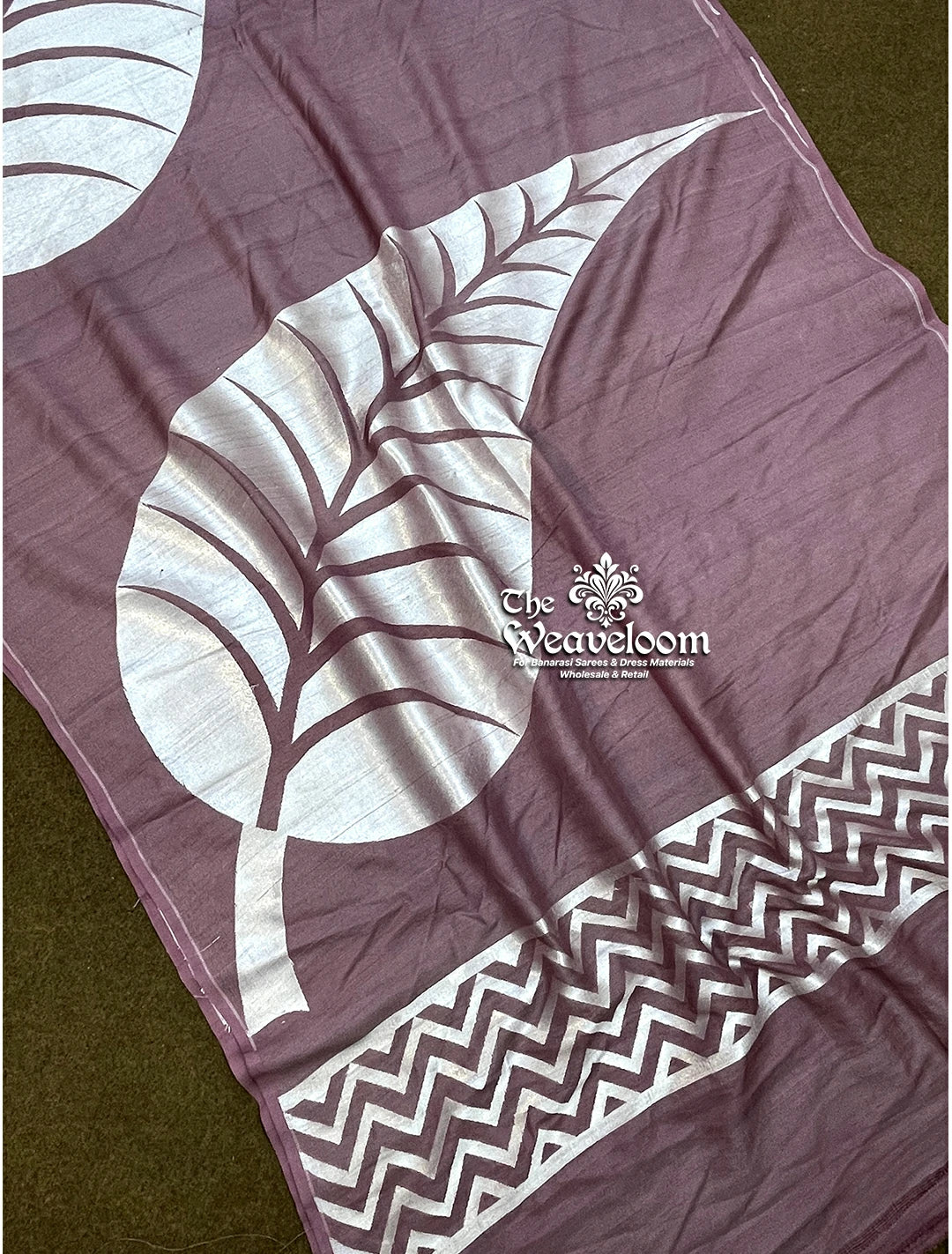 Copper Tussar Georgette Pure Banarasi Saree by The Weaveloom with Blouse
