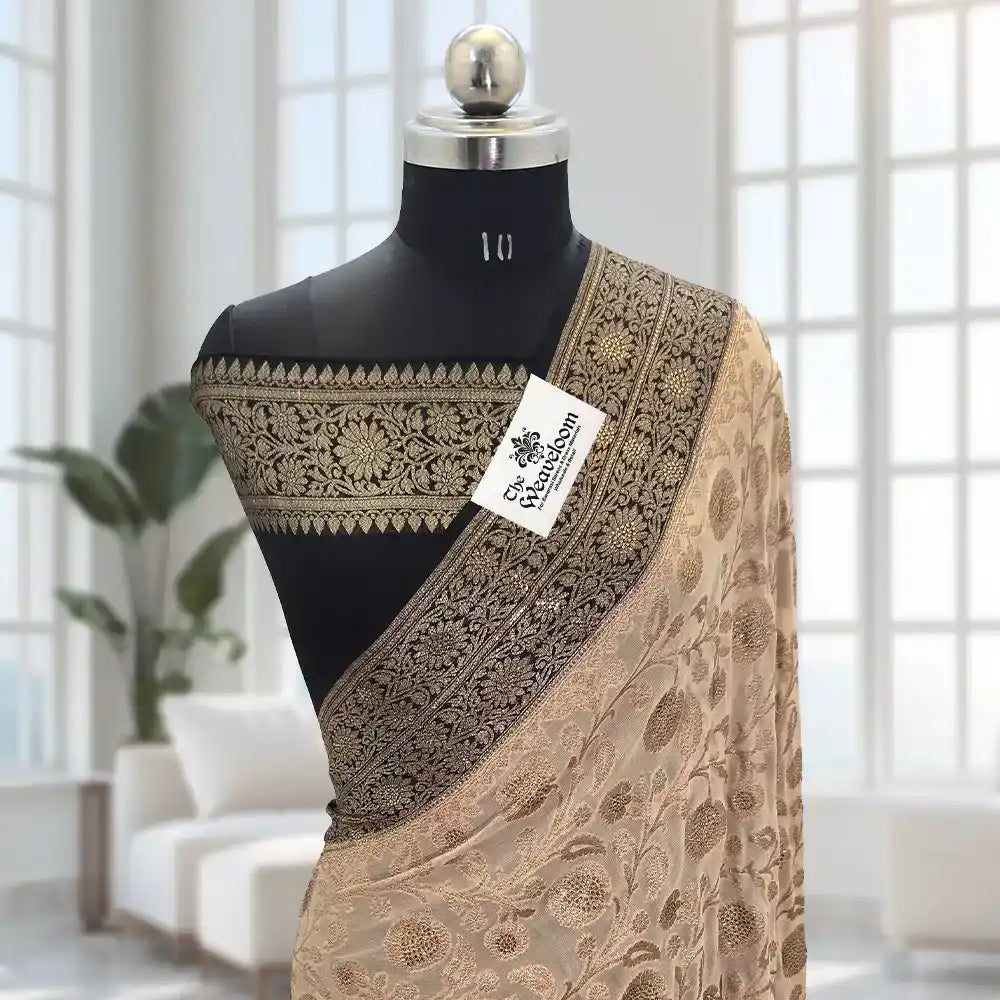 Georgette Antique Zari Sarees