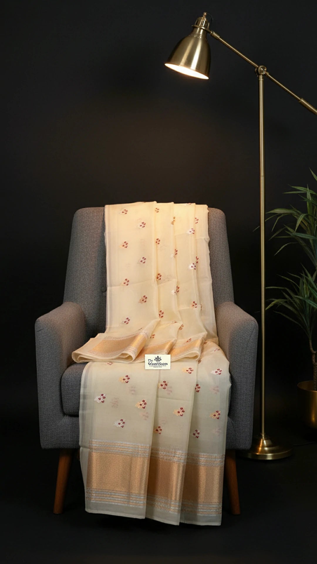 Lemon Kora Silk Pure Banarasi Saree with Meenakari Kadwa Weave - The Weaveloom