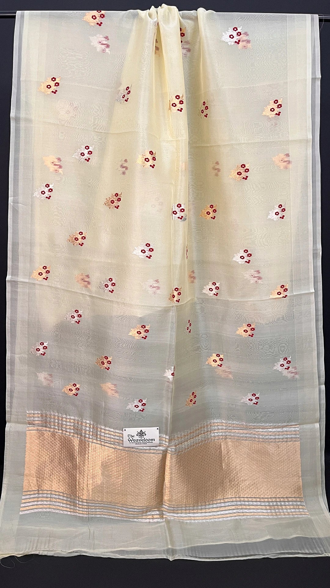 Lemon Kora Silk Pure Banarasi Saree with Meenakari Kadwa Weave - The Weaveloom