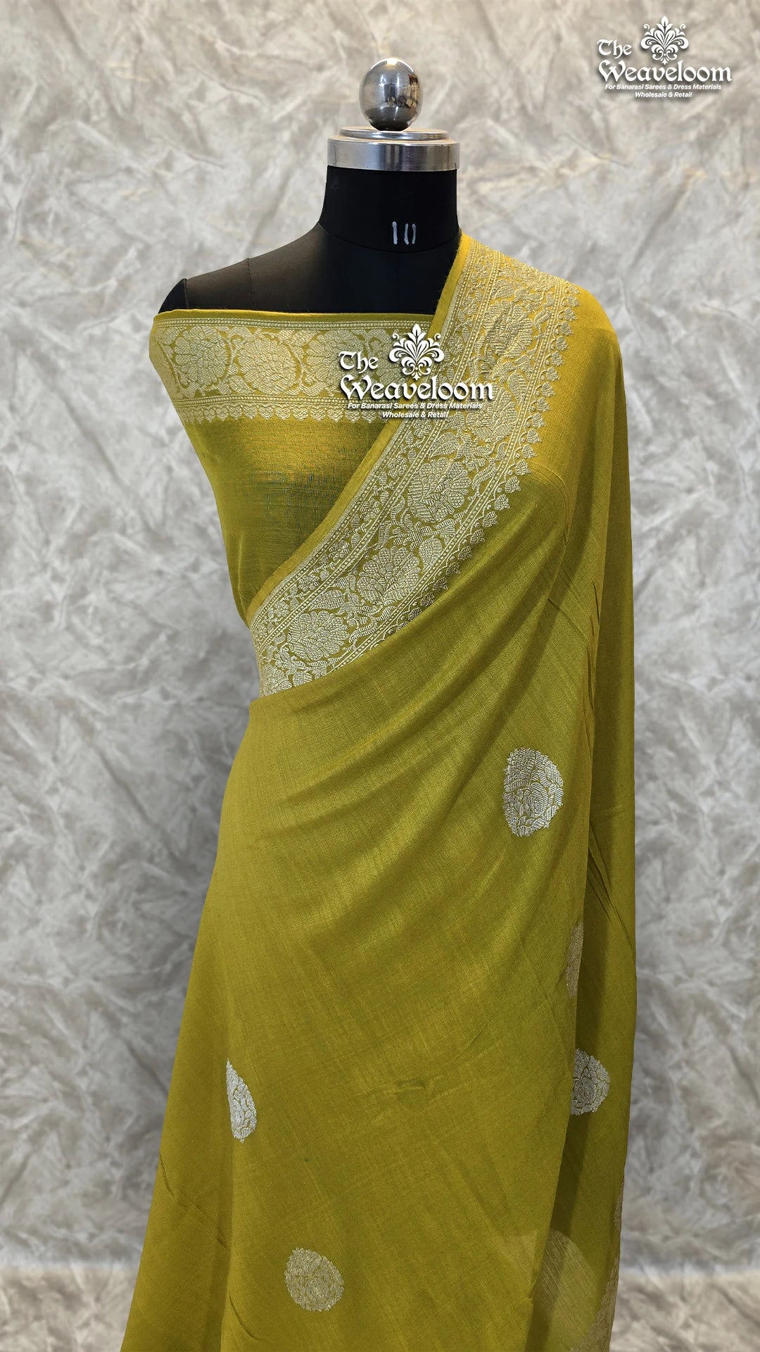 Mustard Yellow Pure Munga Silk Kadwa Handloom Banarasi Saree with Sona Rupa Motif - The Weaveloom
