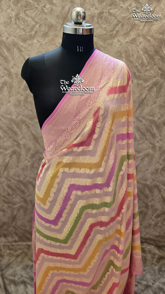Rangkat Multi Colour Pure Munga Silk Banarasi Dupatta from The Weaveloom - Premium ethnic wear with customization option