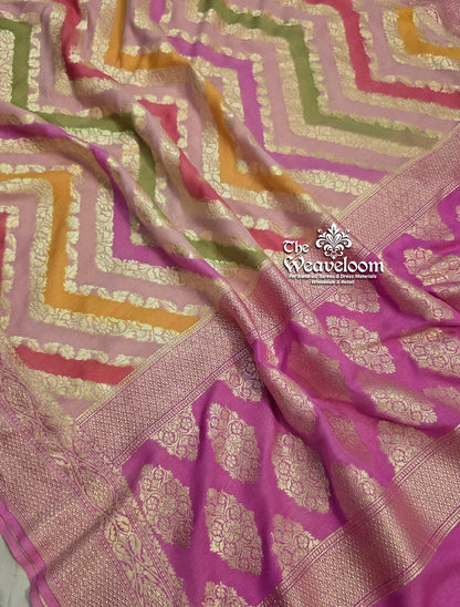 Rangkat Multi Colour Pure Munga Silk Banarasi Dupatta from The Weaveloom - Premium ethnic wear with customization option