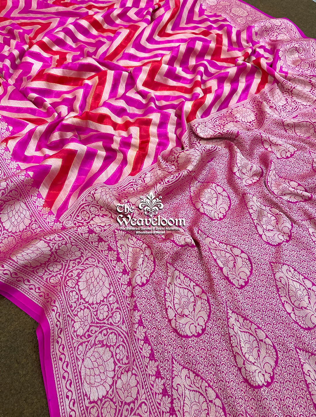 Rangkat Rani Multi Colour - Pure Khaddi Chiffon Banarasi Saree by The Weaveloom
