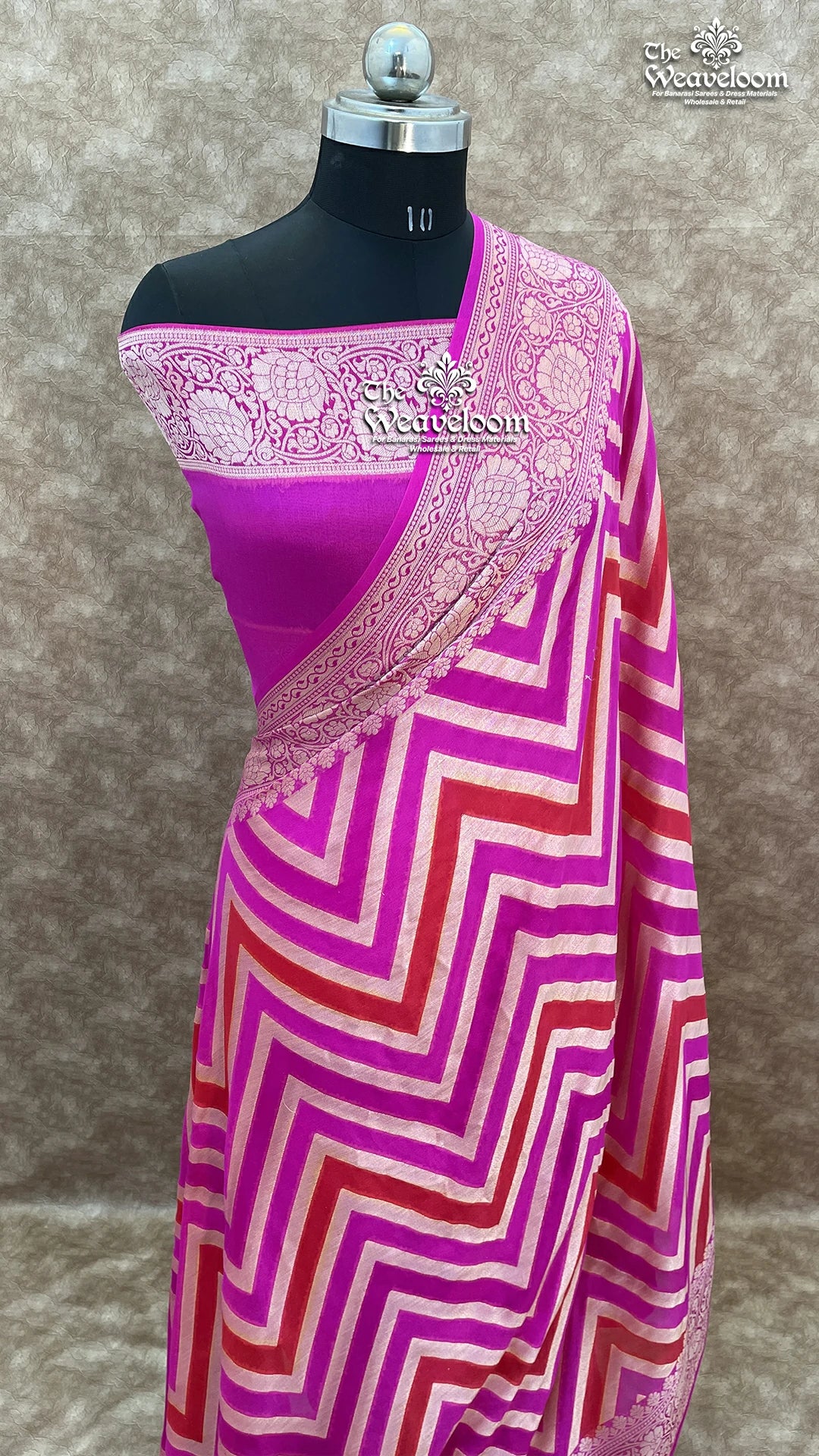 Rangkat Rani Multi Colour - Pure Khaddi Chiffon Banarasi Saree by The Weaveloom
