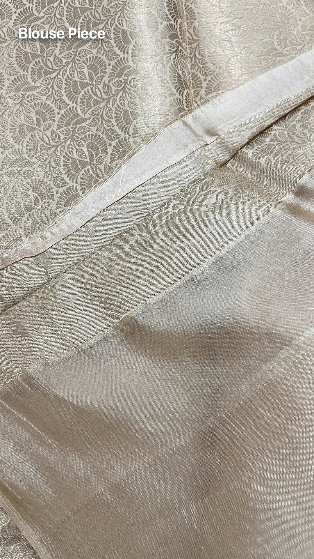 Champagne Gold Floral Buti Tussar Dupion Silk Pure Banarasi Saree by The Weaveloom