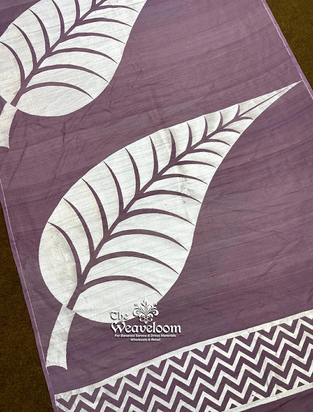 Copper Tussar Georgette Pure Banarasi Saree by The Weaveloom with Blouse