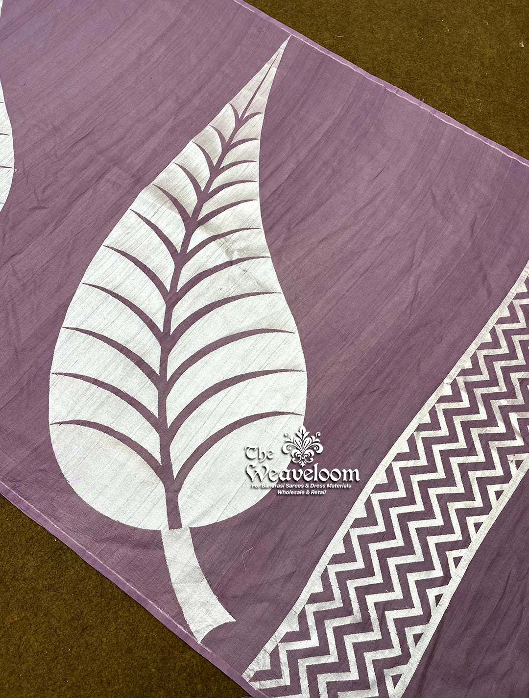 Copper Tussar Georgette Pure Banarasi Saree by The Weaveloom with Blouse