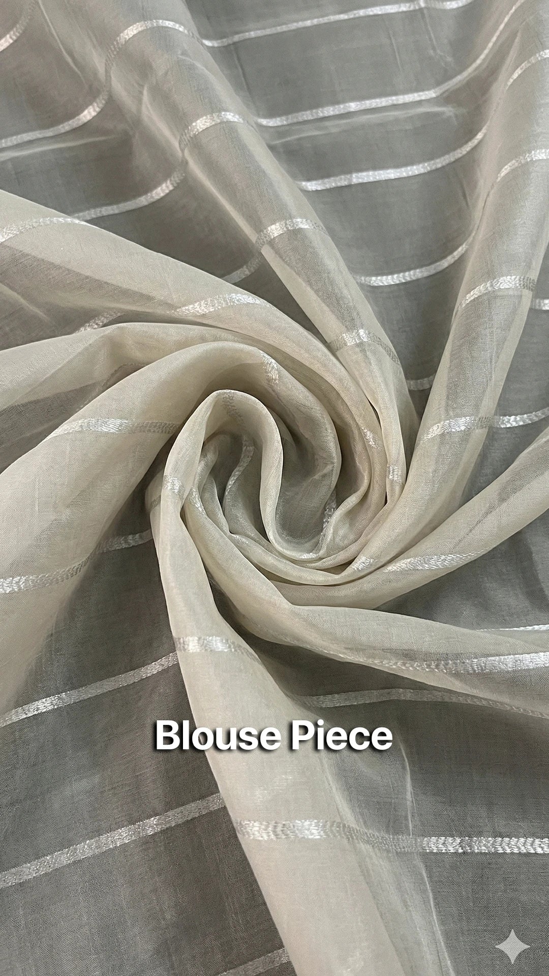 Cream Kora Silk Pure Handloom Banarasi Saree with Silver Buti and Elegant Border by The Weaveloom