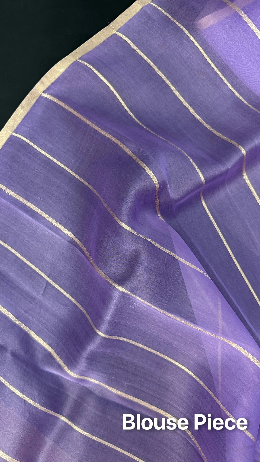 Lavender Zig-Zag Floral Pure Kora Silk Handloom Kadwa Banarasi Saree With Sona Rupa Zari The Weaveloom