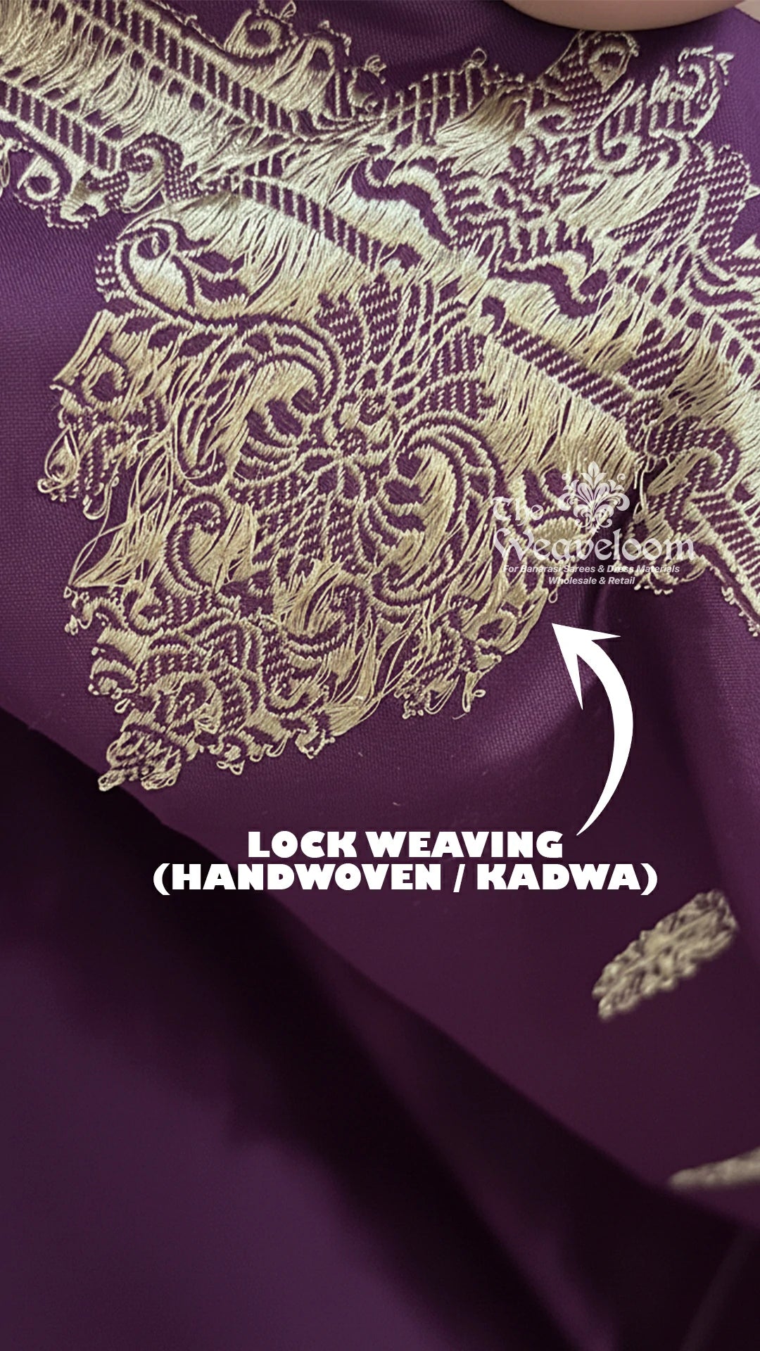 Magenta Katan Silk Pure Banarasi Saree Kadwa Weave Floral Buti Broad Brocade Pallu - The Weaveloom