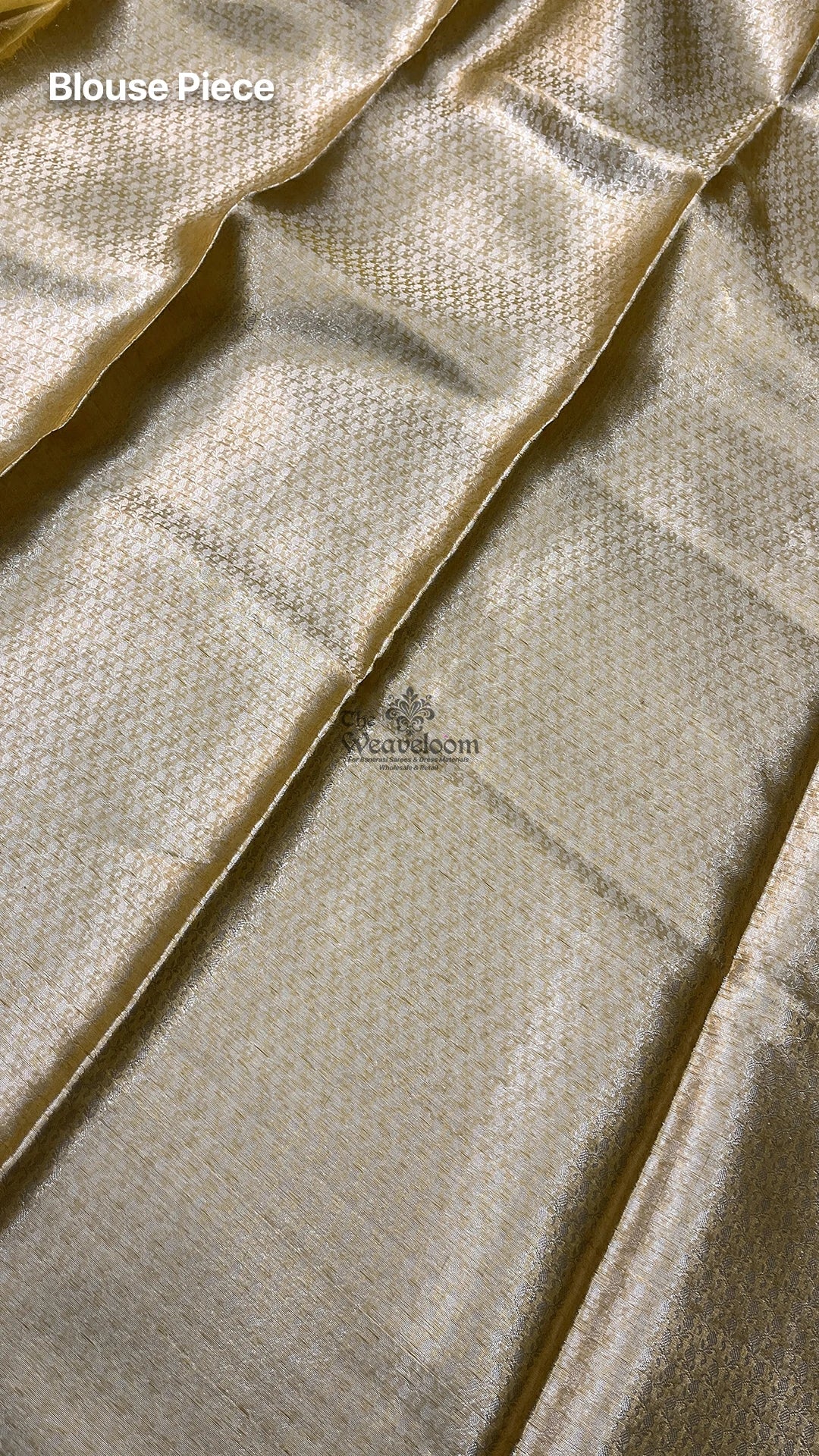 Mustard Rose Motif Tissue Silk Brocade Pure Banarasi Saree by The Weaveloom