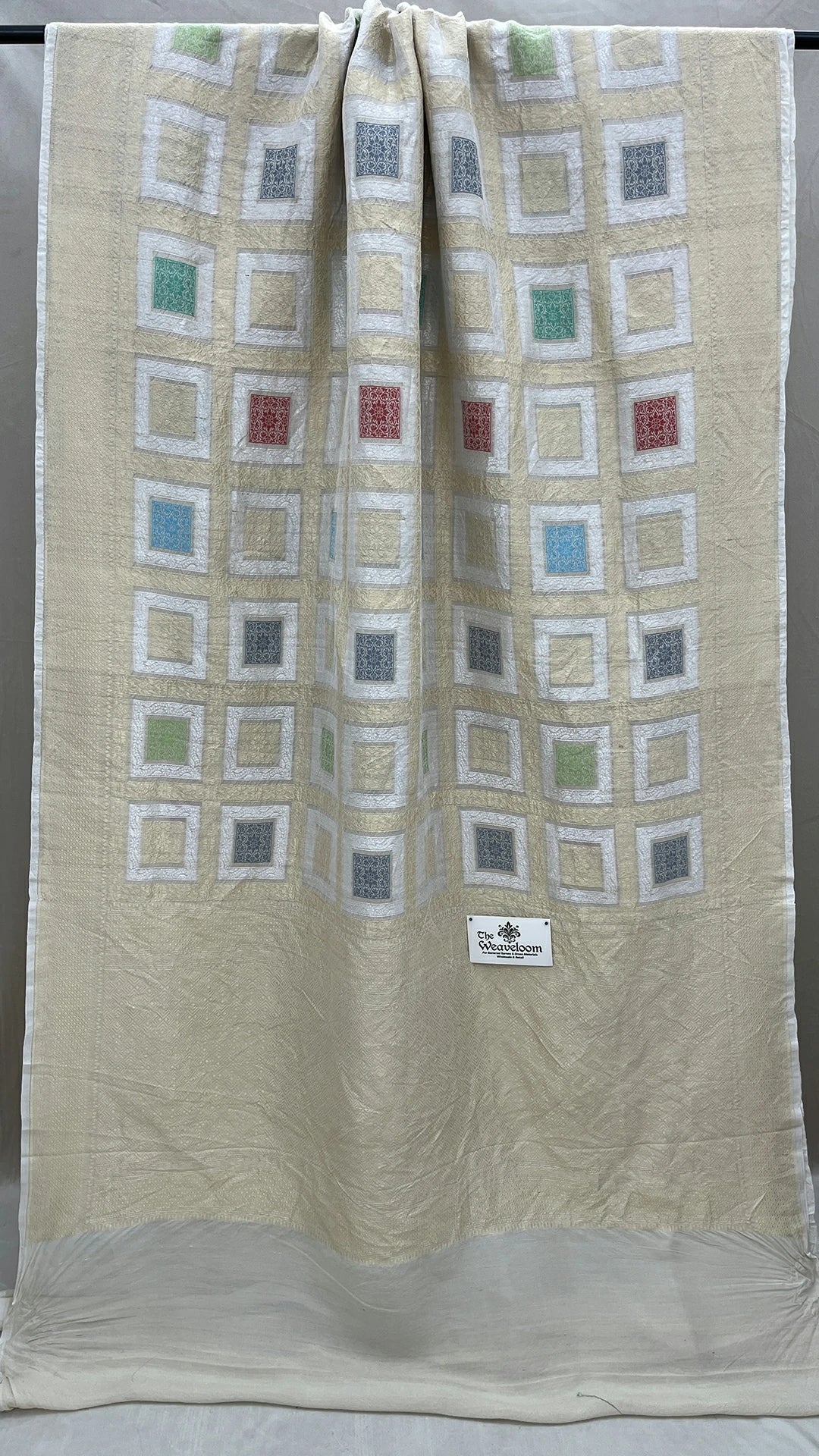 Natural Tussar Georgette Banarasi Saree With Meenakari by The Weaveloom