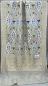 Natural Tussar - Pure Tussar Georgette Banarasi Saree with Meenakari, Sona Rupa Zari Work by The Weaveloom