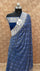 Navy Blue Pure Khaddi Georgette Banarasi Saree With Meenakari Work The Weaveloom