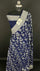 Navy Blue Khaddi Georgette Pure Banarasi Saree Sona Rupa Zari The Weaveloom