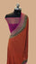 Orange Khaddi Georgette Antique Zari Pure Banarasi Saree The Weaveloom