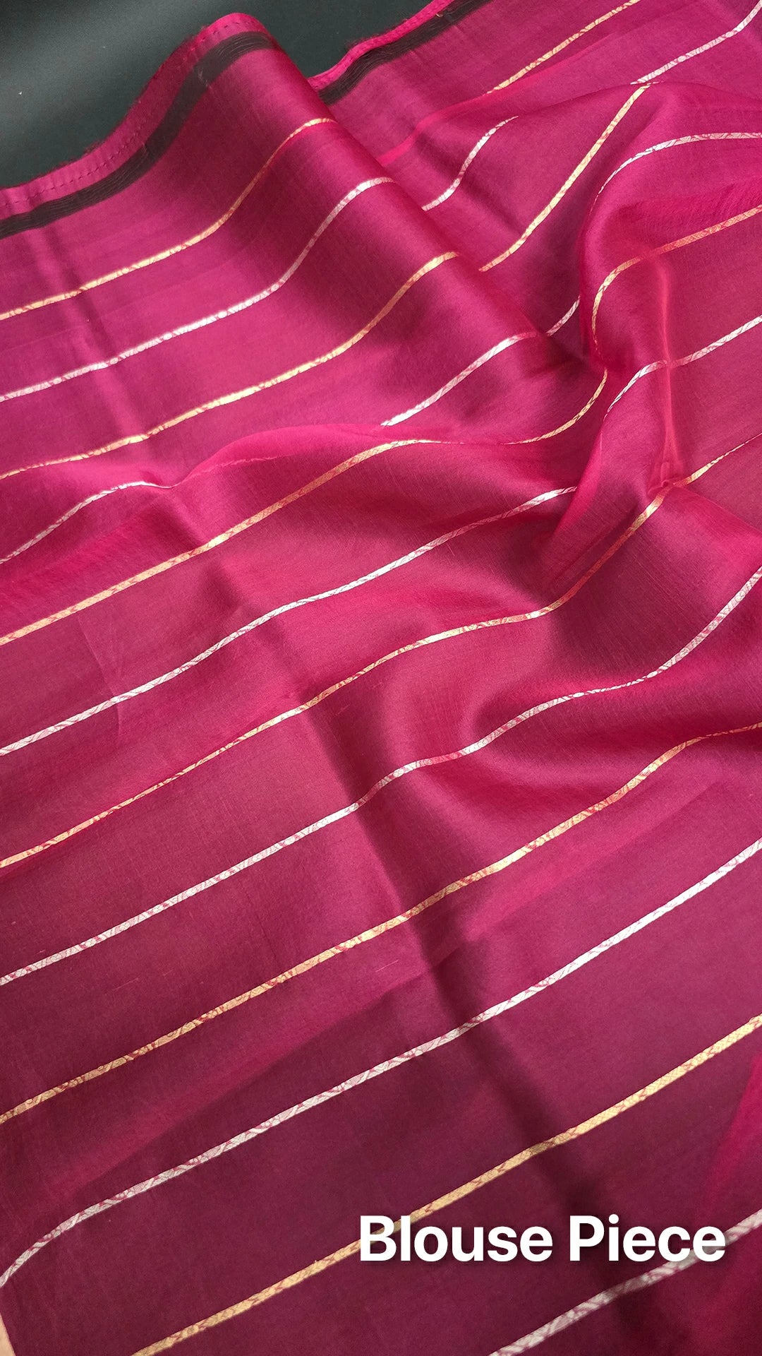 Pink Zigzag Floral Zari Kora Silk Pure Handloom Banarasi Saree The Weaveloom