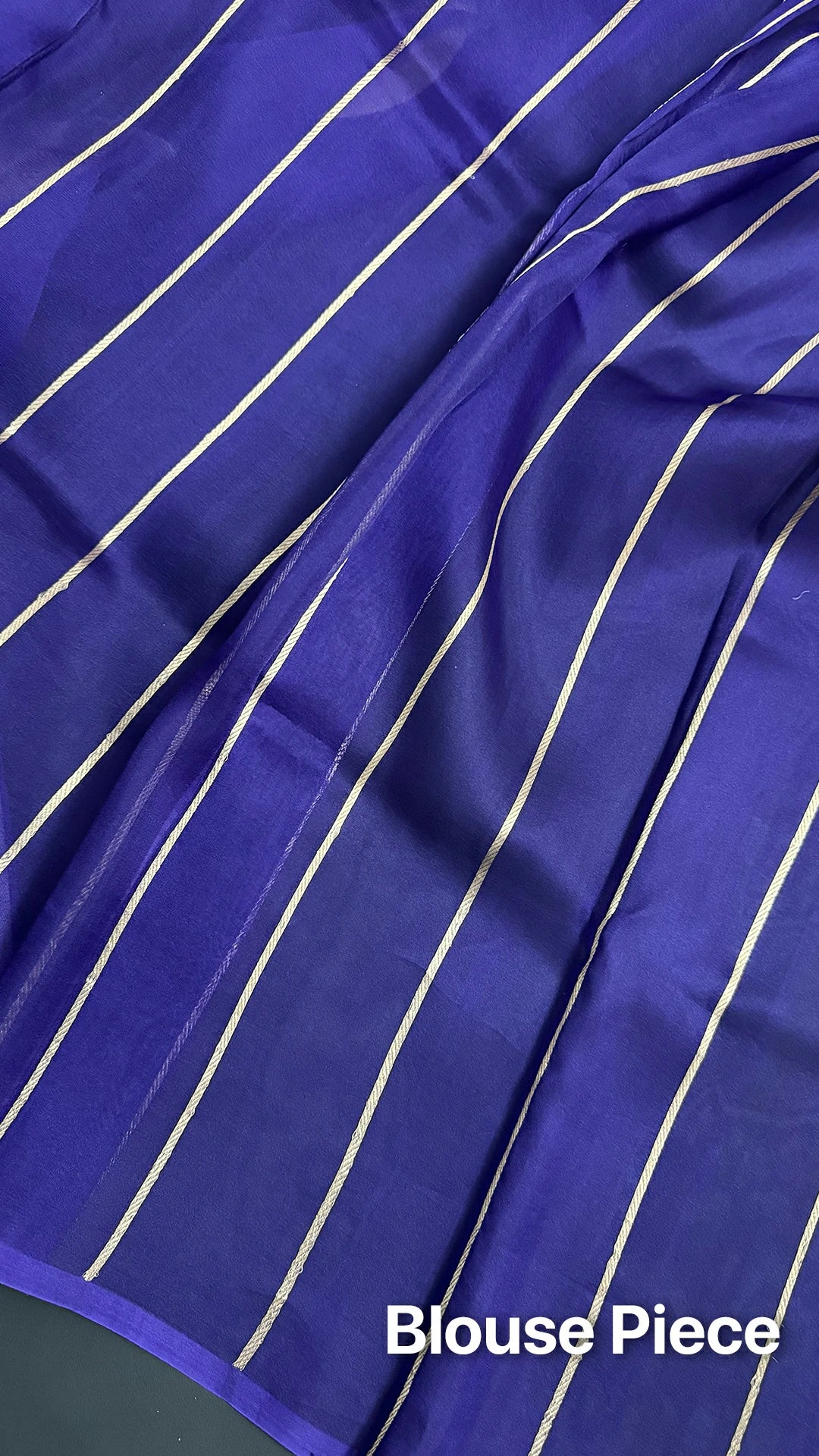 The Weaveloom purple kora silk handloom banarasi saree gold silver polka zari