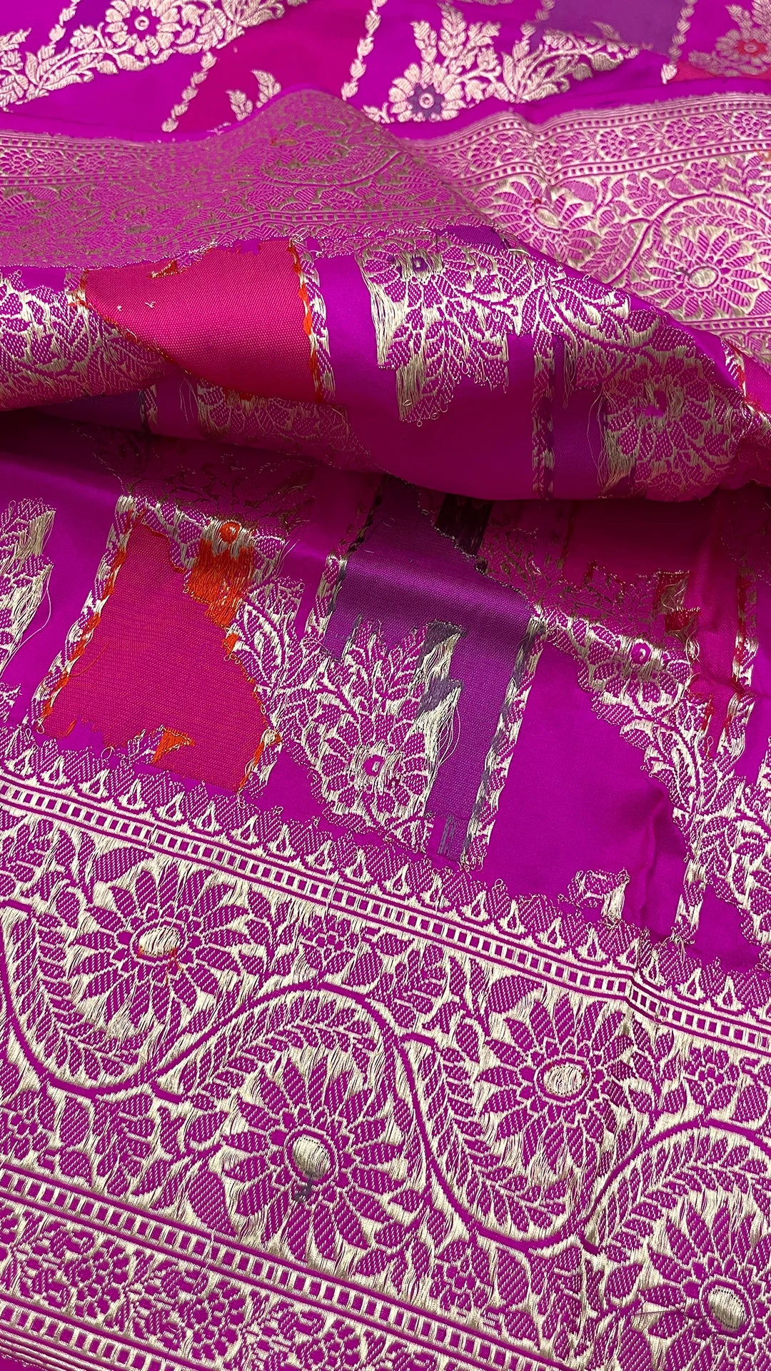 Rangkat Pink Multicolor Katan Silk Pure Handloom Banarasi Saree with Meenakari by The Weaveloom