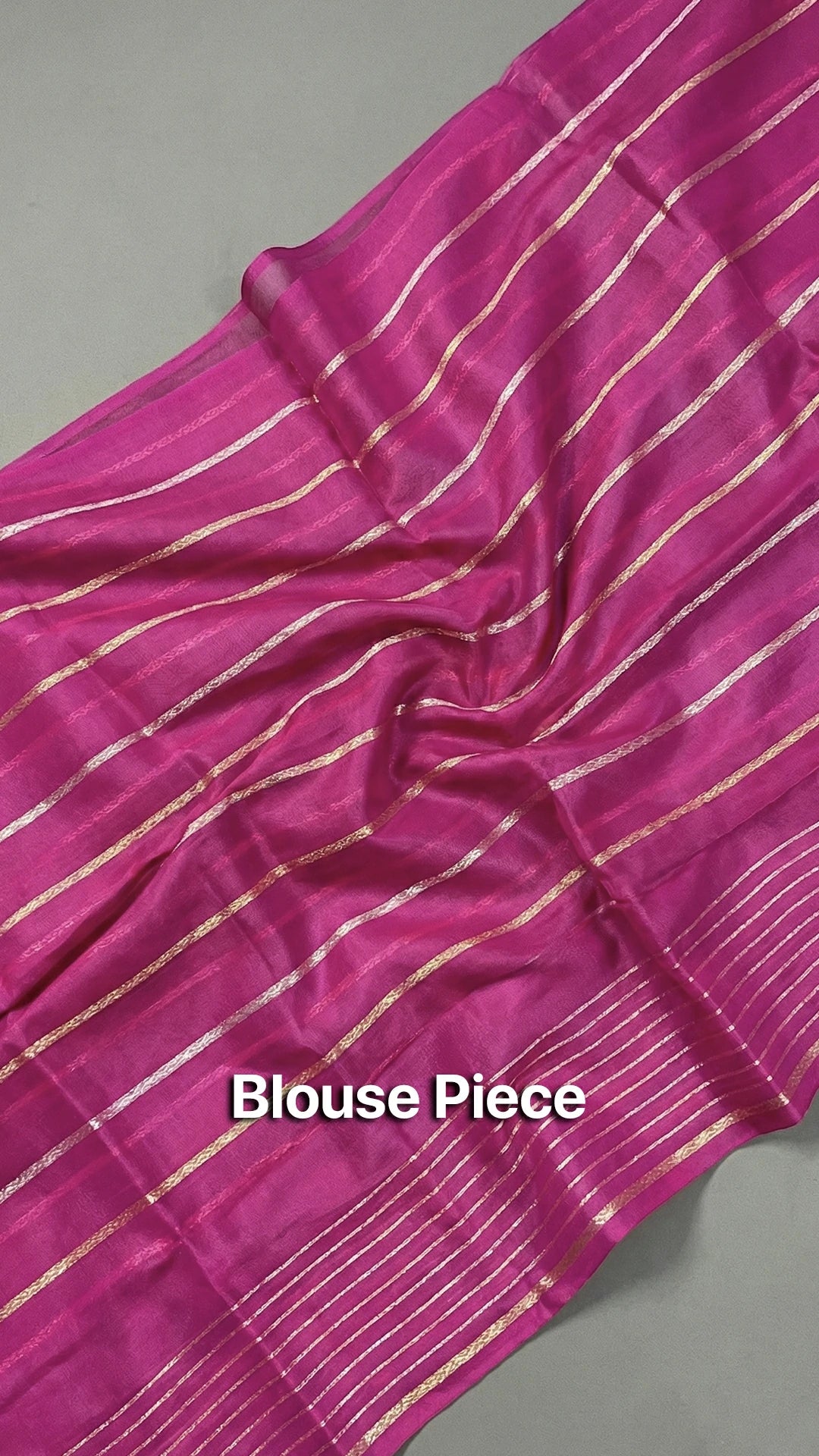 Rani Pink Kora Silk Pure Handloom Banarasi Saree with Sona Rupa Zari Buta by The Weaveloom