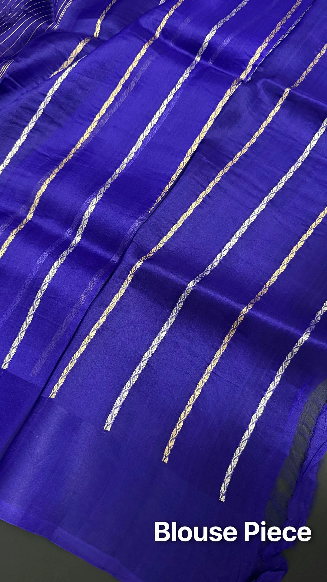 Royal Blue Kora Silk Handloom Banarasi Saree with Sona Rupa Zari Buti Rich Border The Weaveloom