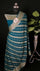 Sapphire Green Pure Crepe Georgette Banarasi Saree with Handbrush Zari Work by The Weaveloom