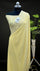 Yellow Pure Khaddi Georgette Banarasi Saree Handbrush Water Zari Scalloped Floral Border - The Weaveloom